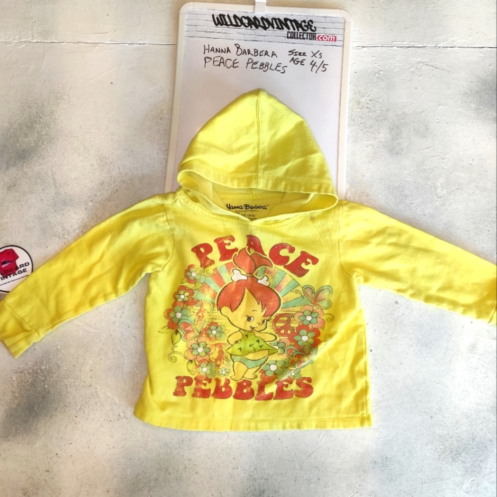 The Flintstone Peace Pebbles hoodie size XS ages 4-5
